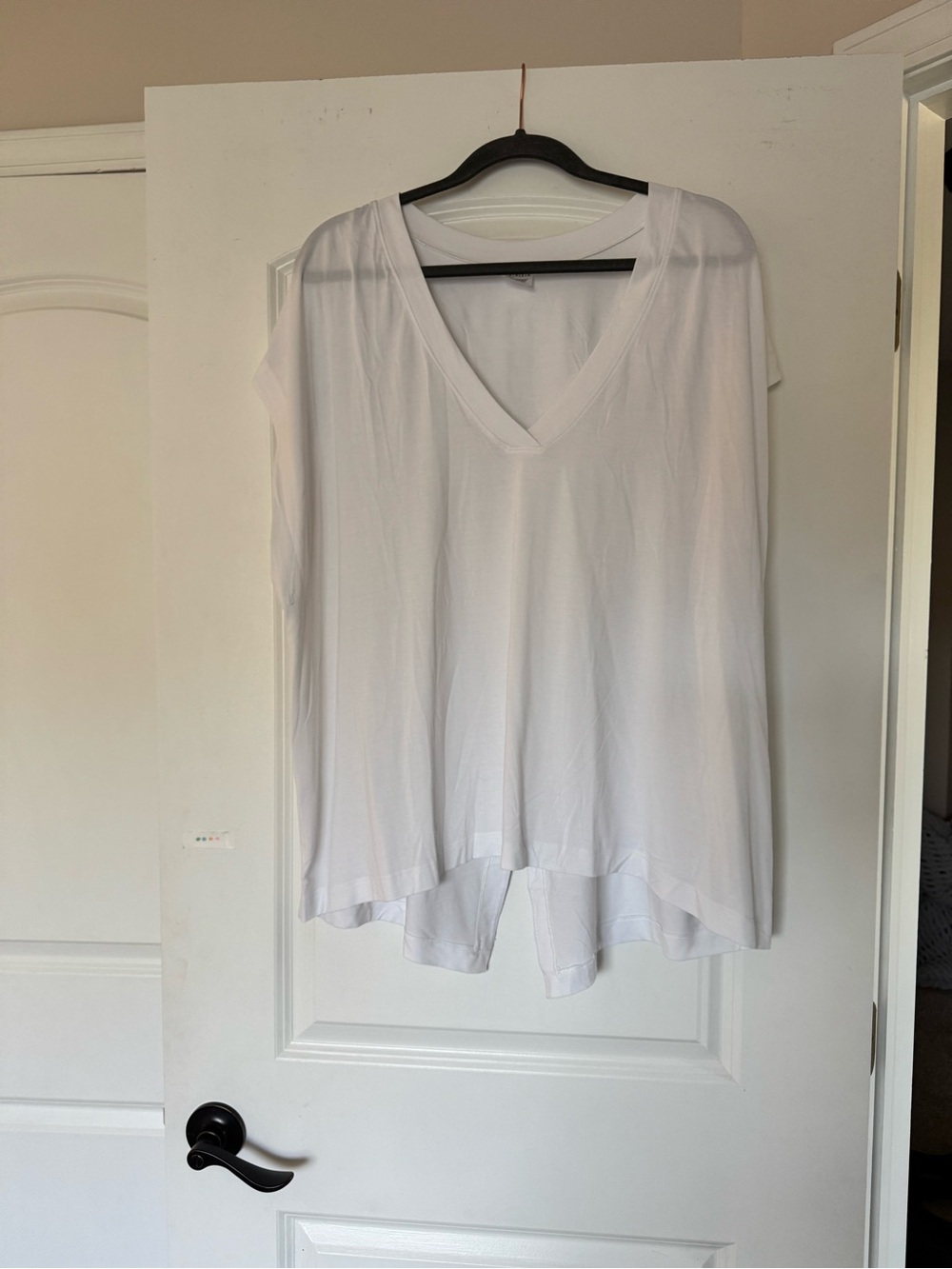 Athleta White V-Neck Tunic Top